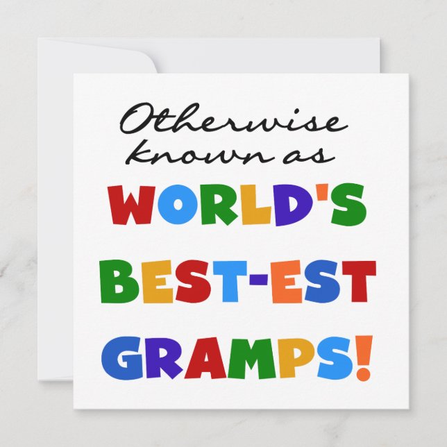 Anders Bekend als Beste Gramps (Voorkant)
