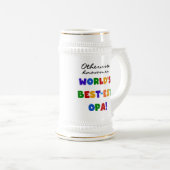 Anders Bekend als Beste Opa T-shirts en cadeaus Bierpul (Voorkant rechts)