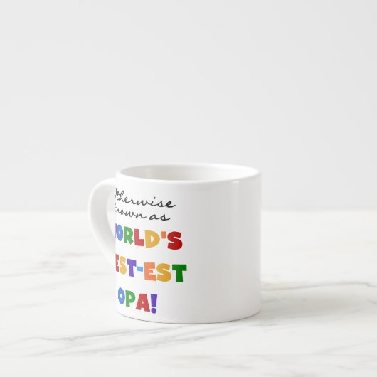 Anders Bekend als Beste Opa T-shirts en cadeaus Espresso Kop (Voorkant links)