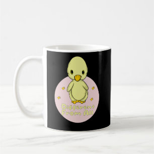 Anders dan alle Kawaii Baby Duck Yellow & Pink Koffiemok