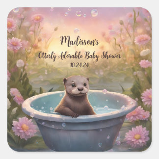 Anders dan Schattig Baby shower Vierkante Sticker