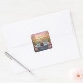 Anders dan Schattig Baby shower Vierkante Sticker (Envelop)