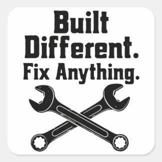 Anders Gebouwd Elke Moersleutel Repareert Mechanic Vierkante Sticker