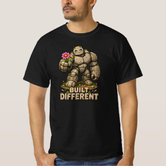 Anders Gebouwde Schattige Stenen Golem DND Fantasy T-shirt