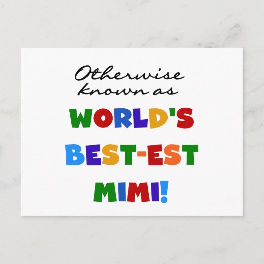Anders Gekend als best-est-Beste Mimi Giften Briefkaart (Voorkant)