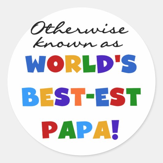 Anders gekend beste papieren overhemden en cadeaus ronde sticker (Voorkant)
