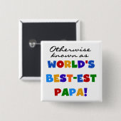 Anders gekend beste papieren overhemden en cadeaus vierkante button 5,1 cm (Voorkant /achterkant)