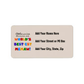 Anders genoemd geworden best-est-Beste Memaw van Etiket (Voorkant)