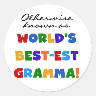 Anders Genoemd geworden T-shirts van Gramma van Ronde Sticker