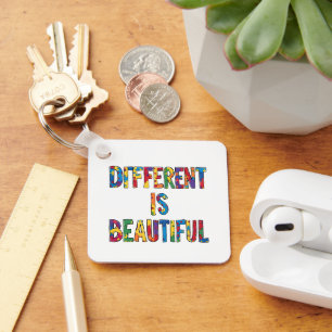 Anders is mooi - Autisme Bewustzijn Sleutelhanger