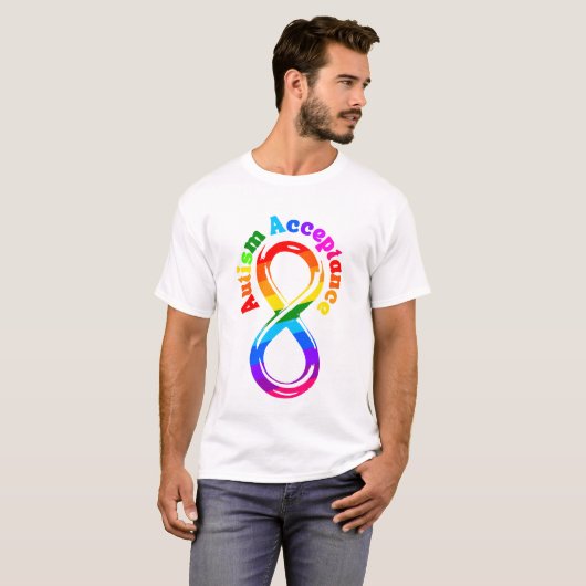 Anders, niet minder - acceptatie van autisme t-shirt (Voorkant volledig)