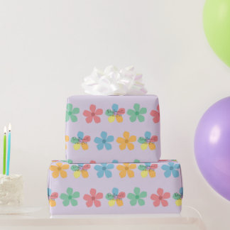 Anders Niet Minder Autisme Bloemige Naadloos Ontwe Cadeaupapier