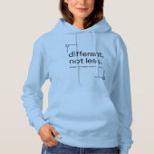 Anders, niet minder | Minimalistische trots op inv Hoodie (Voorkant)