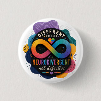 Anders, niet minder. Neurodivergent, niet defect Ronde Button 3,2 Cm
