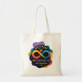 Anders, niet minder, neurodivergent, niet defect tote bag