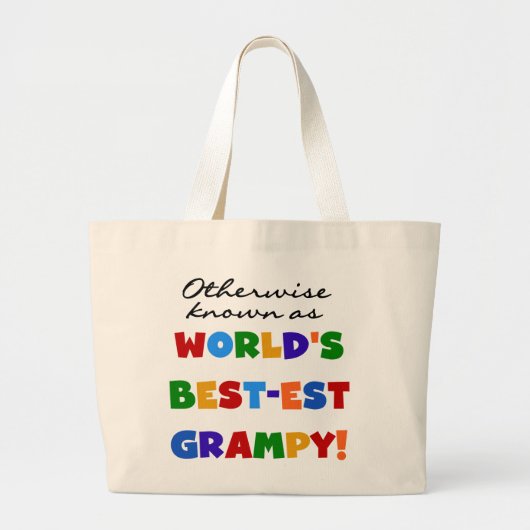 Anders 's Werelds best-grijze cadeautjes Grote Tote Bag (Voorkant)