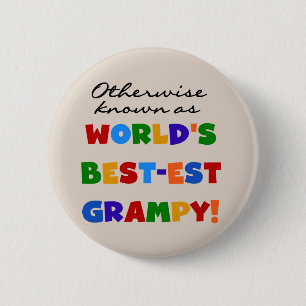 Anders 's Werelds best-grijze cadeautjes Ronde Button 5,7 Cm