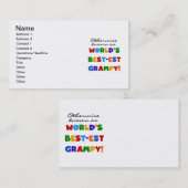 Anders 's Werelds best-grijze cadeautjes Visitekaartje (Voorkant / Achterkant)