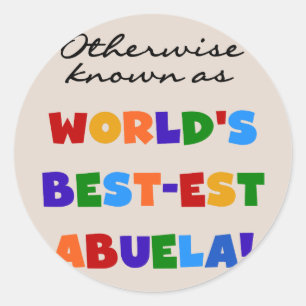 Anders 's werelds beste Abuela Gifts Ronde Sticker