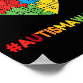 Anders zijn Autisme Acceptatie Hart Puzzel Poster (Hoek)