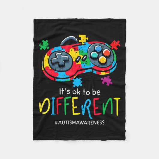 Anders zijn gamecontroller autisme mannen jongen fleece deken (Voorkant)