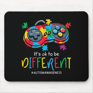 Anders zijn Gaming Controller Autisme Mannen Jonge Muismat