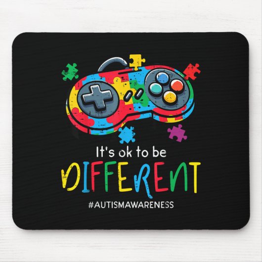 Anders zijn Gaming Controller Autisme Mannen Jonge Muismat (Voorkant)