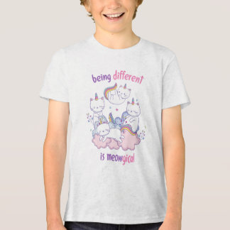 Anders zijn is meowgisch Grappige eenhoorn kat Tri-Blend Shirt