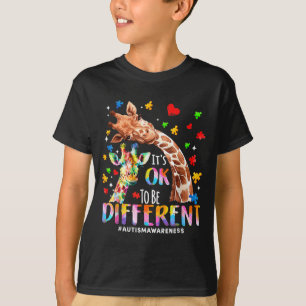 Anders zijn is oké autisme mama leuk giraffe autis t-shirt