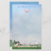 Anders zijn, vrij zijn briefpapier (Voorkant / Achterkant)