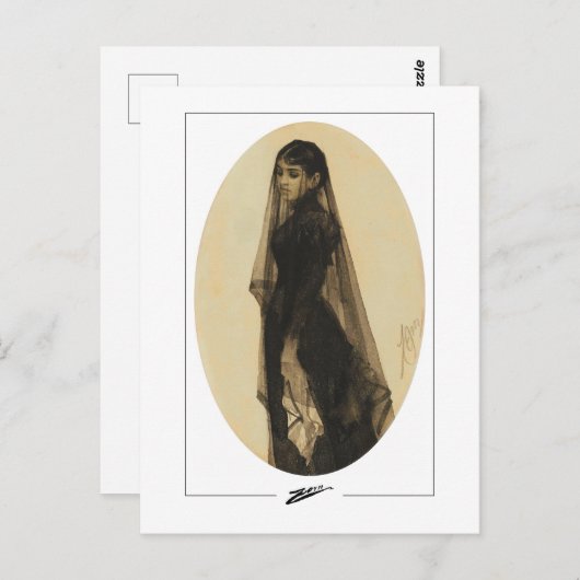 Anders Zorn #344 - Carte postale Art (Devant / Derrière)