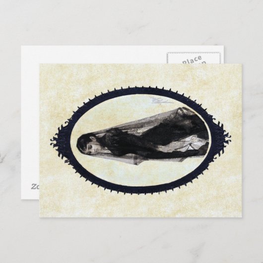 Anders Zorn, La Carte Postale Widow (Devant / Derrière)