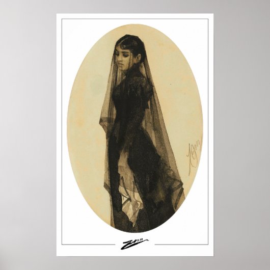 Anders Zorn Zedign Affiche d'art #344 (Devant)