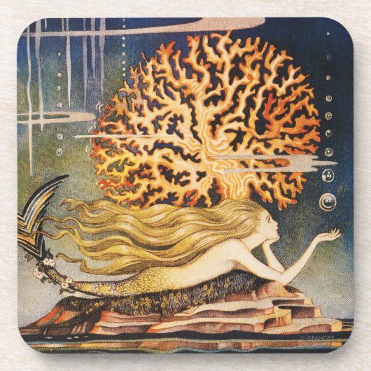 Andersen: Kleine Mermaid Tekening Onderzetter (Voorkant)
