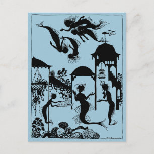 Andersen: Little Mermaid Silhouette Briefkaart