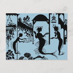 Andersen: Little Mermaid Silhouette Briefkaart