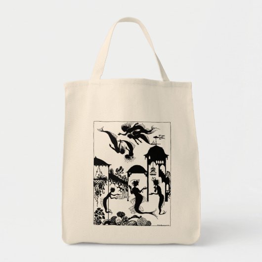 Andersen: Little Mermaid Silhouette Tote Bag (Voorkant)