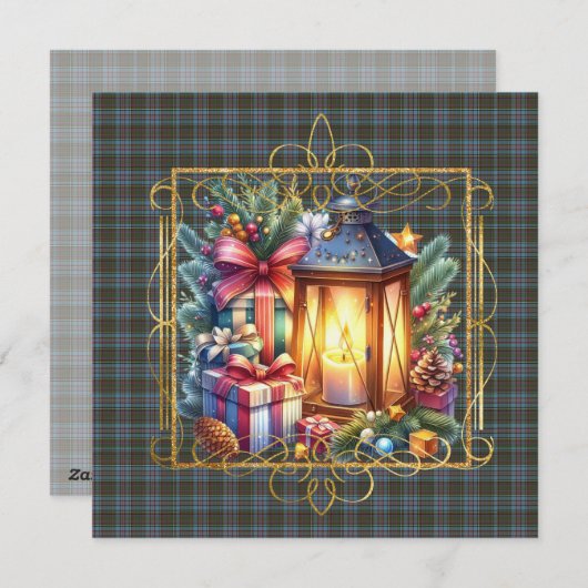 Anderson Ancient Scottish Tartan Christmas Feestdagenkaart (Voorkant / Achterkant)