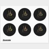 Anderson Black Gold Mister Typography Seal Ronde Sticker (Vel)