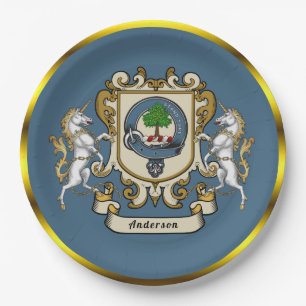 Anderson Clan Badge Blau Persoonlijke  Papieren Bo Bordje