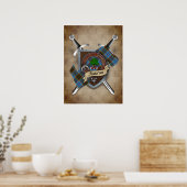 Anderson Clan Badge Crossed Swords Poster 18x24 (Cuisine)