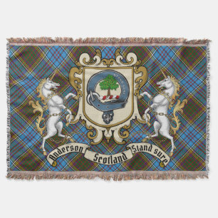 Anderson Clan Badge & Tartan Deken