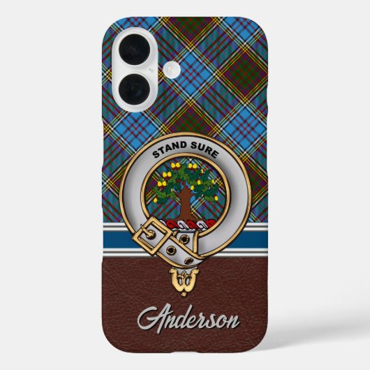 Anderson Clan Badge & Tartan iPhone / coque ipad (Verso)