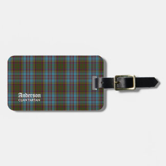 Anderson Clan familie Tartan (met naam) Bagagelabel