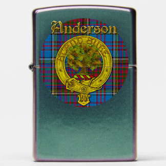 Anderson Clan Tartan met Logo en Motto