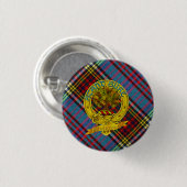 Anderson Clan Tartan & Motif Ronde Button 3,2 Cm (Voorkant /achterkant)