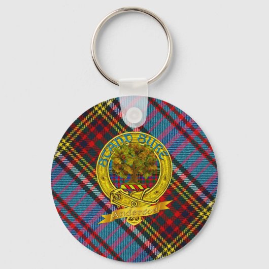 Anderson Clan Tartan & Motif Sleutelhanger (Voorkant)