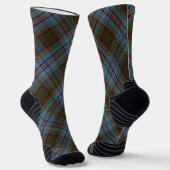 Anderson Clan Tartan Plaid Pattern Scottish Sokken (Gebogen)
