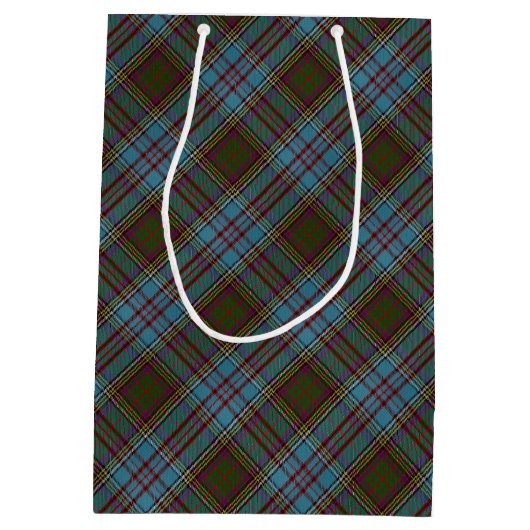 Anderson Clan Tartan Pset Pattern Schots Medium Cadeauzakje (Achterkant)