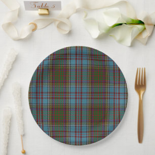 Anderson Clan Tartan Pset Pattern Schots Papieren Bordje